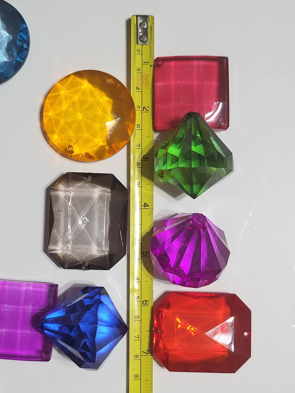 Assorted Multicolor Acrylic Gemstones For Crafting.